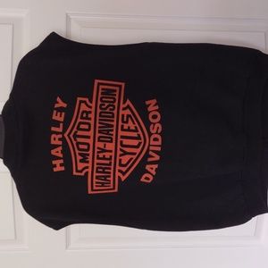 Harley Davidson Black Zip Up Vest, XL